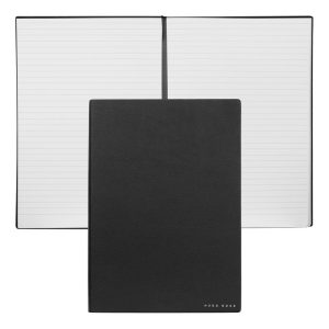 Hugo Boss Тефтер Essential Storyline - на редове - B5 - черен